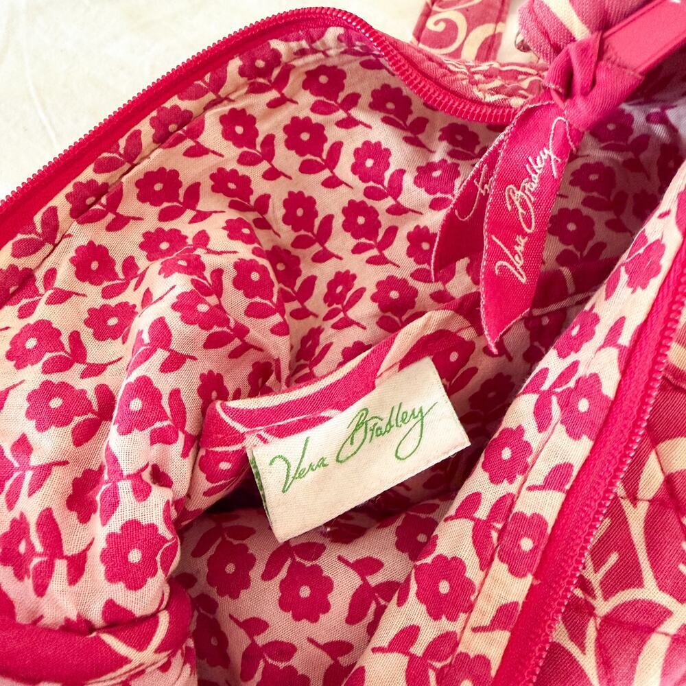Vera Bradley Pink Quilted Floral Crossbody Bag Adjustable Strap - Picture 8 of 8
